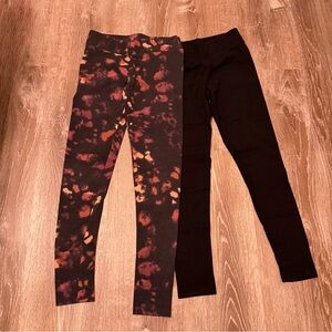 Sonoma Women’s Set of Black and Multicolor Leggings